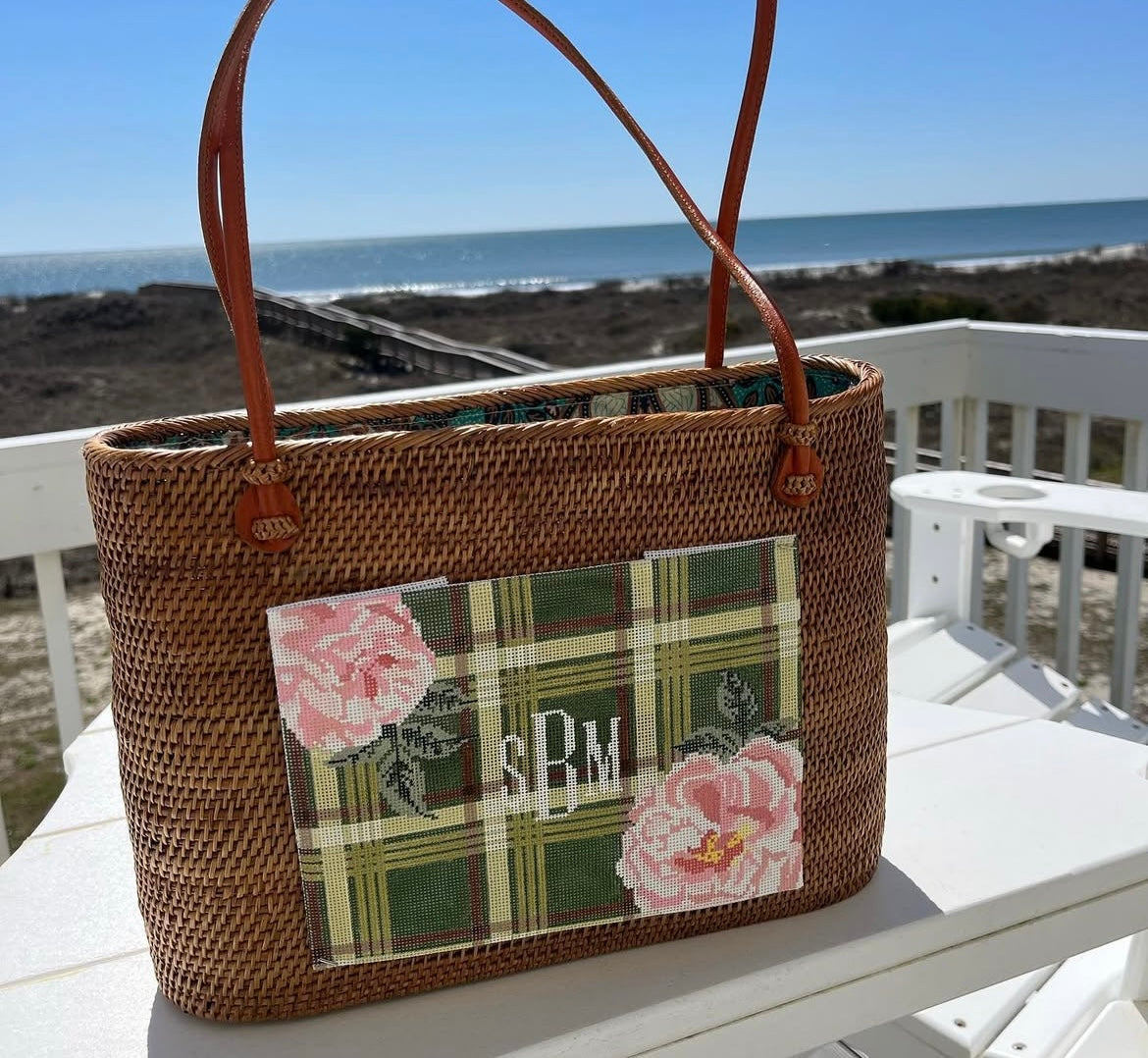 23-326 - Green Plaid with Flowers