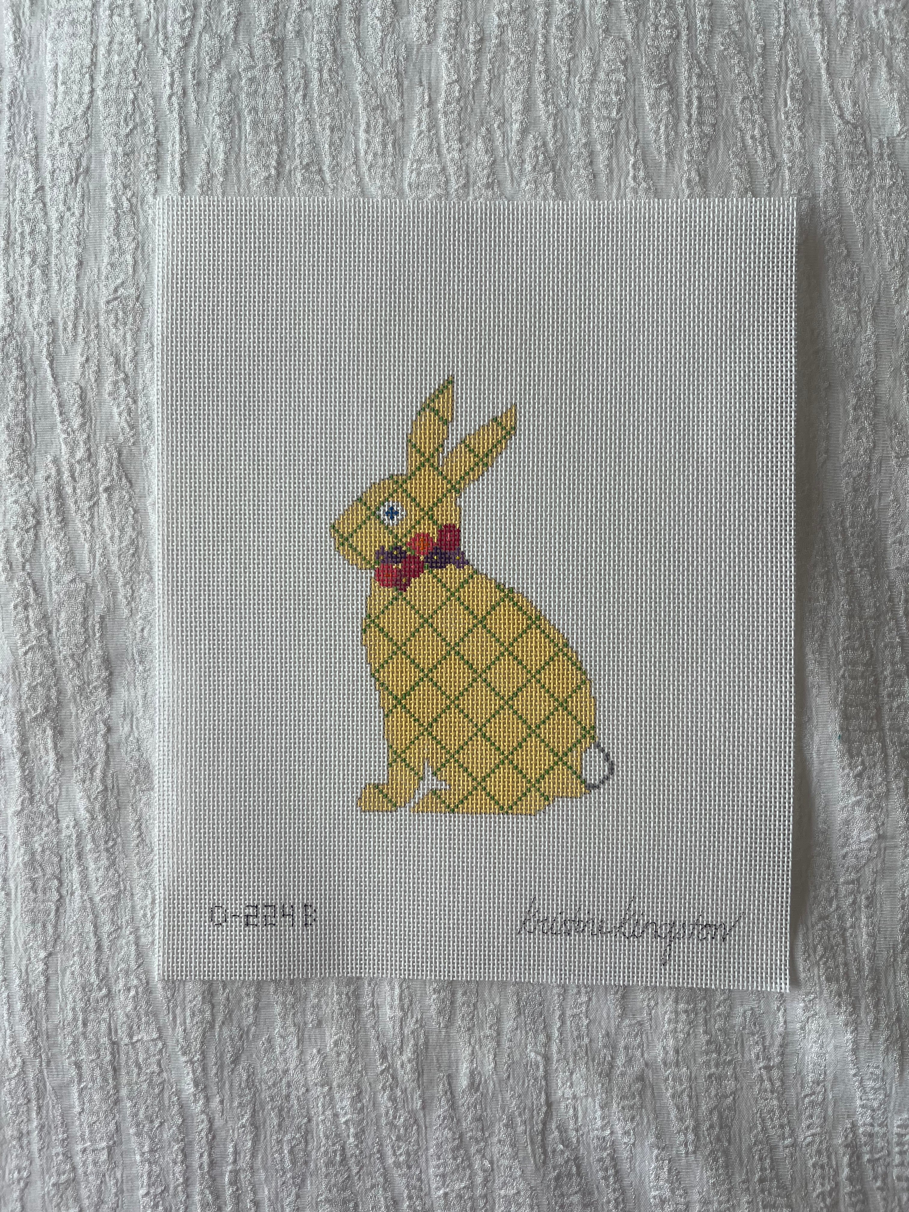 KK0224B - Bunny Yellow with Green Lattice