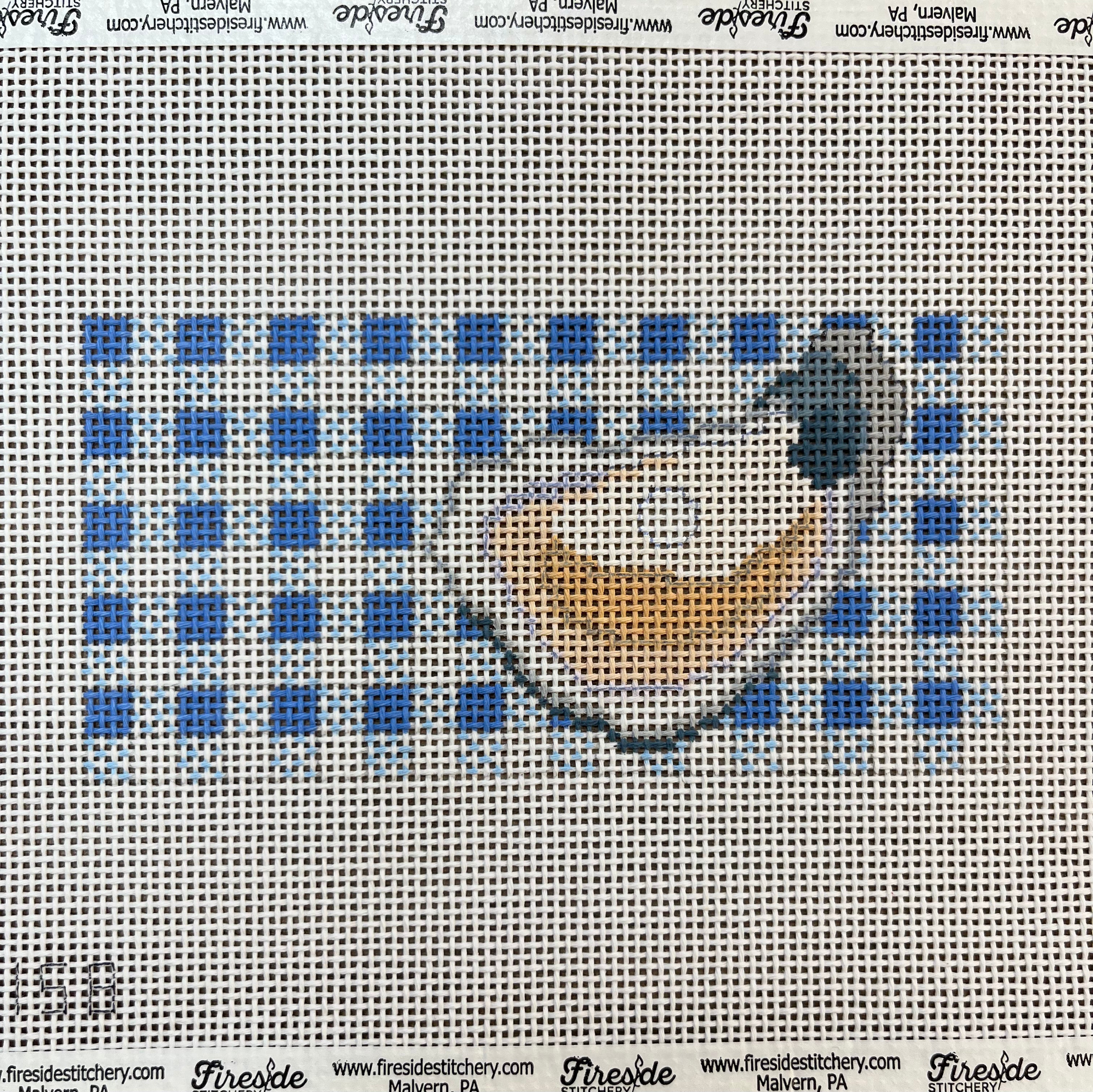 TSS-158 - Oyster on Blue Gingham