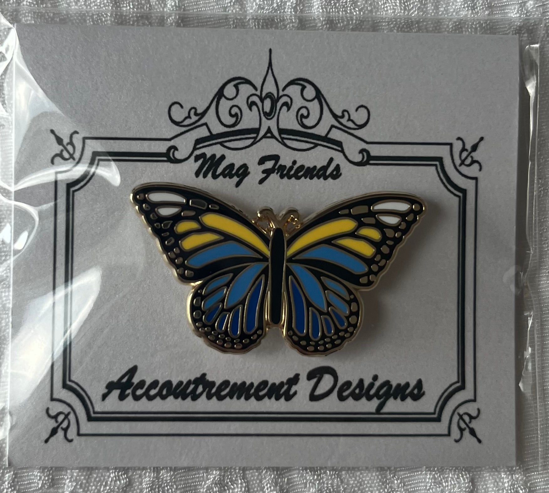 Blue Monarch Butterfly Needle Minder