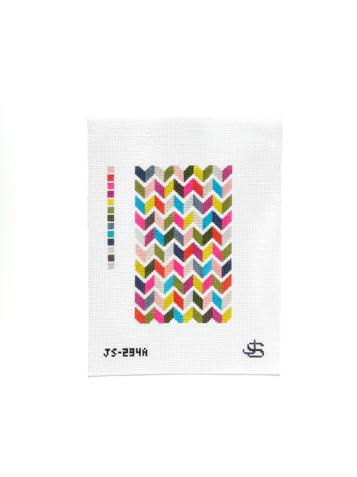 JS-294A - Chevron Sunglasses Case / Wallet Needlepoint Canvas -
