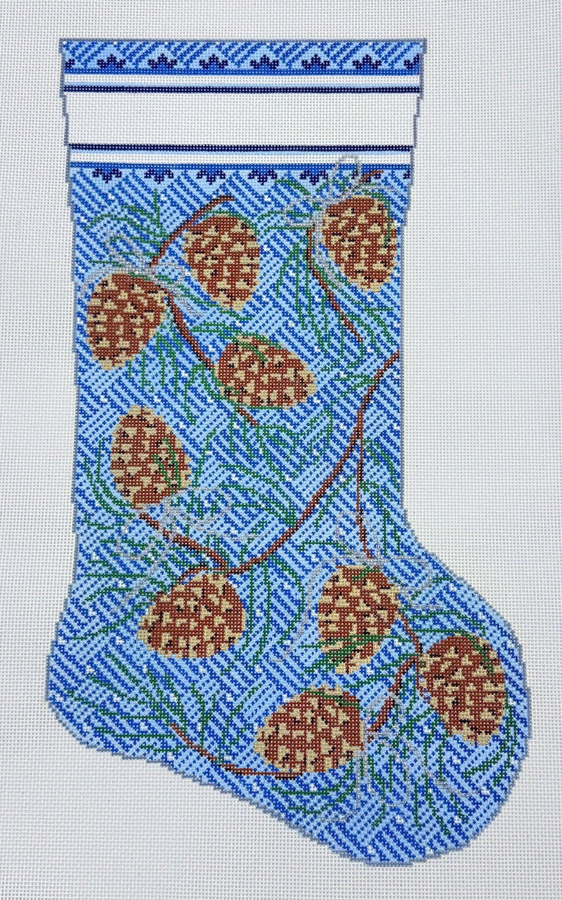 KCD7600 - Pinecones on Jennie Large Stocking
