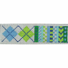 KK-B508-  Blue and Green Geometric Belt