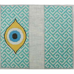 KK-EGC100 - Eyeglass Case - Evil Eye on Turquoise