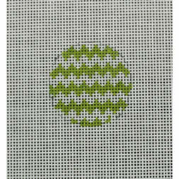 KK-MO118H - Chevron White and Green Mini Ornament