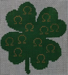 KK-O160 - Horseshoes on Green Shamrock