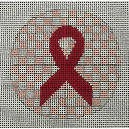 KK-O194E - Ribbon with Checked Background Ornament