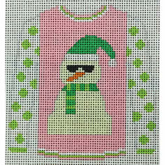 KK-O199AK - Sweater - Sandman on Pink with Green Dot Sleeves