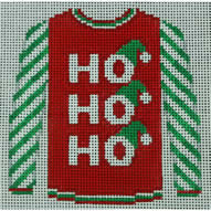 KK-O199K - Sweater - Ho Ho Ho Red with Green Hats