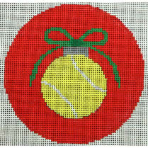 KK-O202B - Tennis Ball with Green Bow on Red