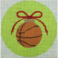 KK-O203A - Basketball with Red Bow on Green