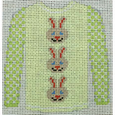 KK-O208S - Sweater - 3 Brown Bunny Faces on Yellow