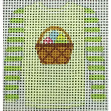 KK-O208W - Sweater - Basket of Eggs on Pale Pink