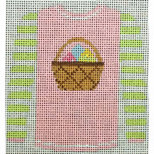 KK-O208Y - Sweater - Basket of Eggs on Pale Pink