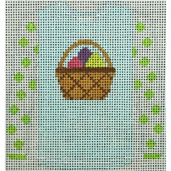 KK-O208Z - Sweater - Basket of Eggs on Pale Blue