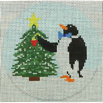 KK-O211 - Penguin with Tree in Snow