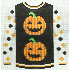 KK-O220A - Sweater - 2 Pumpkins on Black