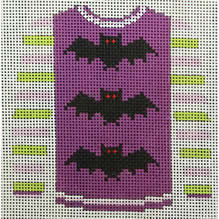 KK-O220J - Sweater - 3 Bats on Purple with Purple and Green Sleeves