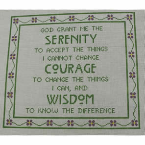 KK-P185 - Serenity Prayer Floral Border