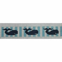 KK-SGS9B -  Sunglass Strap - Blue Whales on Pale Blue Stripe