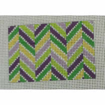 KK-WCC30 - Wallet Insert - Chevron Multi Purples, Greens and Yellows