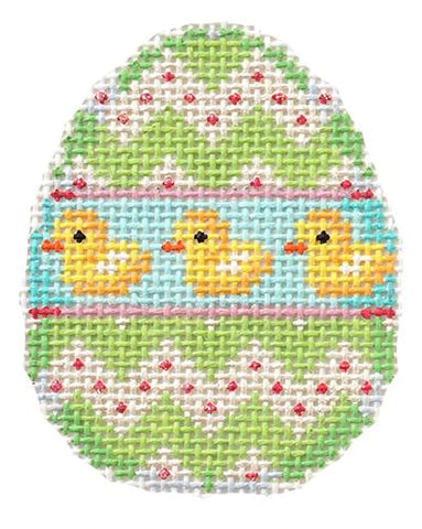 AT EG605 - Lime Chevron Ducks Mini Egg