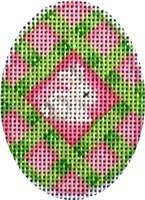 AT EG469 - Lime Lattice White Bunny Mini Egg