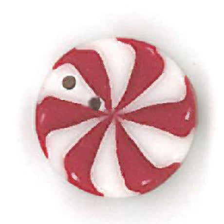 Small Peppermint Swirl Button