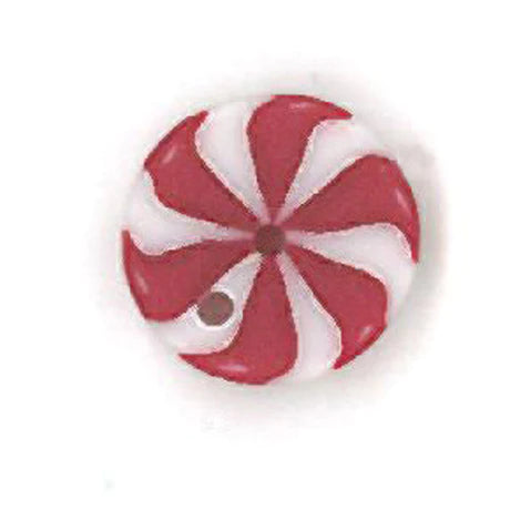 Tiny Peppermint Swirl Button