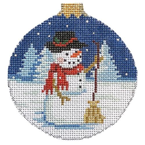 7202 - Night Snowman Ornament