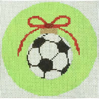 KK-O201A - Soccer Ball with Red Bow on Green