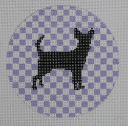 KK-OAS110 - Chihuahua on Lavender Check