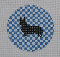 KK-OAS125 - Corgi on Blue