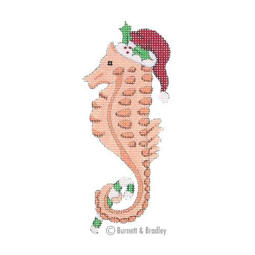 BB 0788 -  Christmas by the Sea - Seahorse with Santa Hat