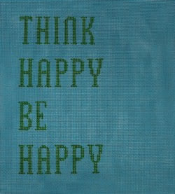 KK-P100T - Think Happy Be Happy - Turquoise with Green