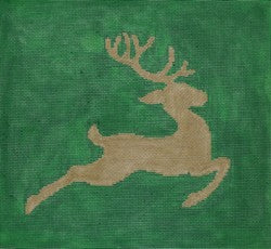 KK-P108 - Reindeer Silhouette - Gold and Green