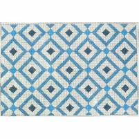 KK-P157B - Blue Tiles Clutch