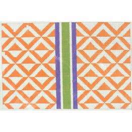 KK-P169 - Triangles Clutch Orange Purple and Green