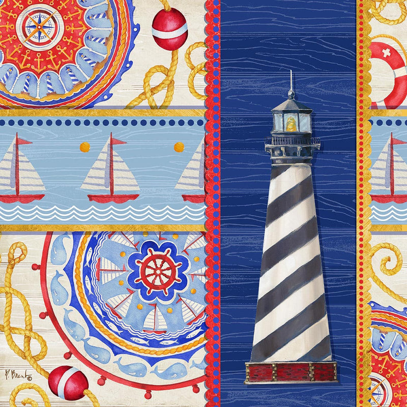 PB13559 - Nautical Suzani Collage IV Lighthouse