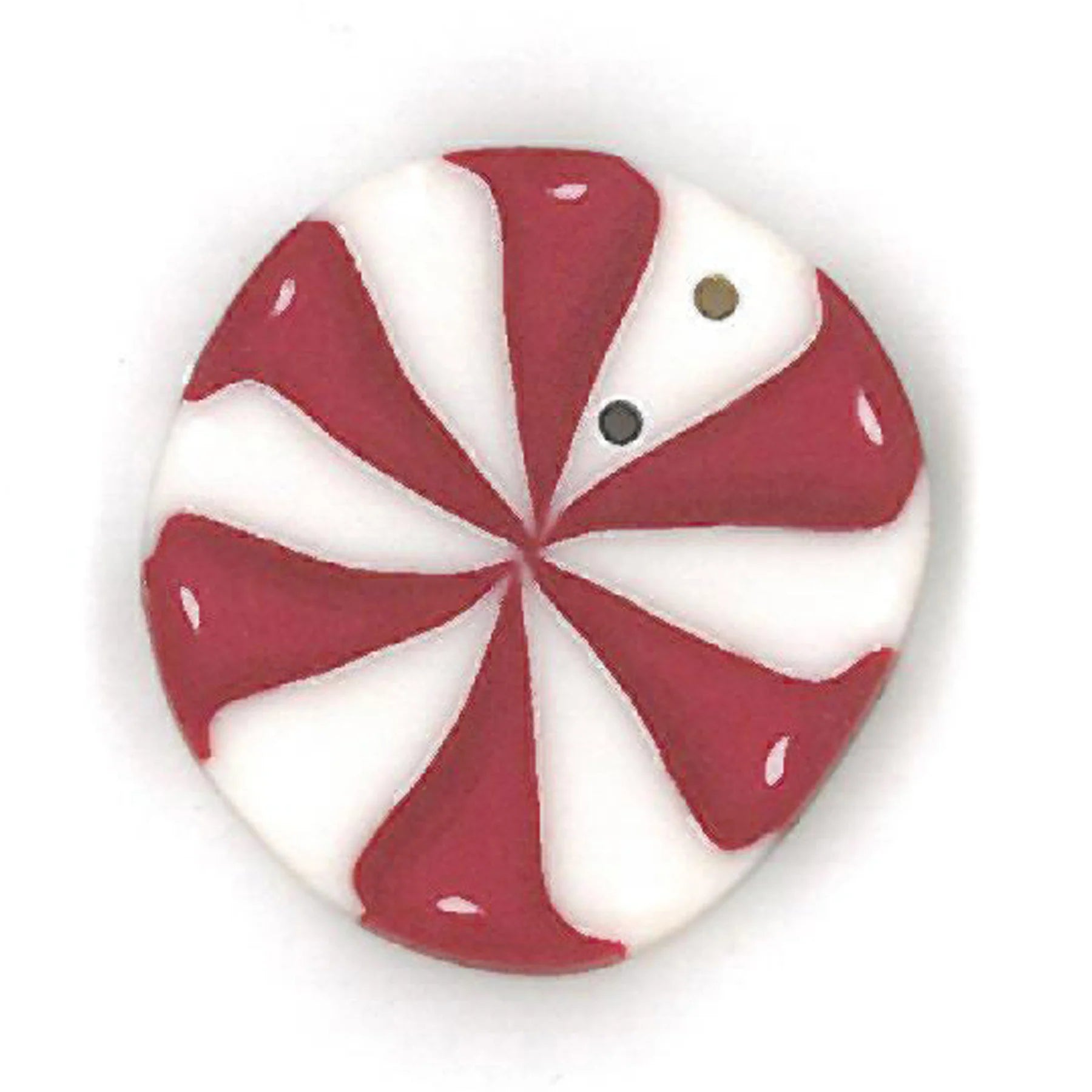 Large Peppermint Swirl Button