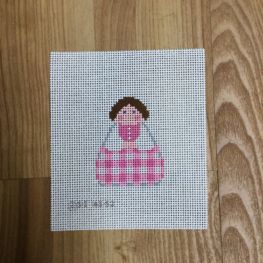 S-I-165-52- Pink Gingham Angel