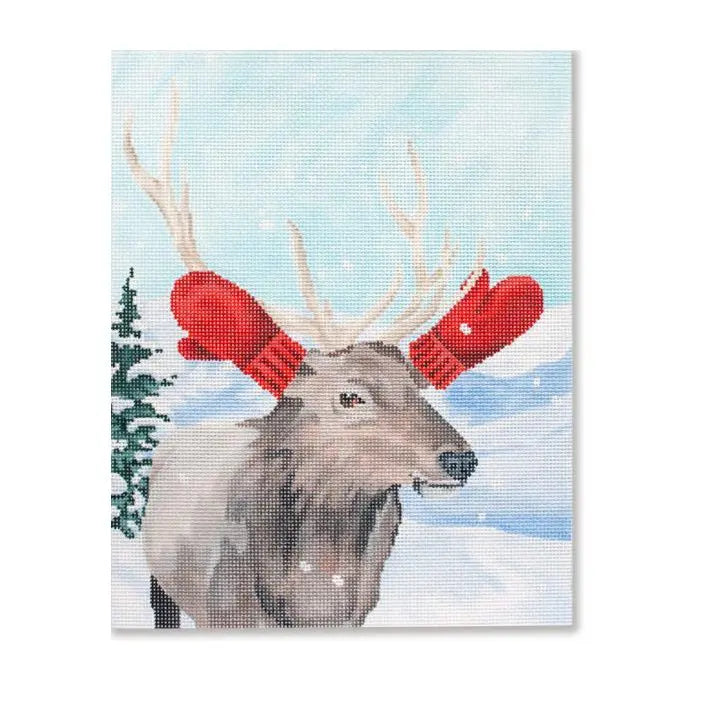 SC-PL73 - Elk With Red Mittens