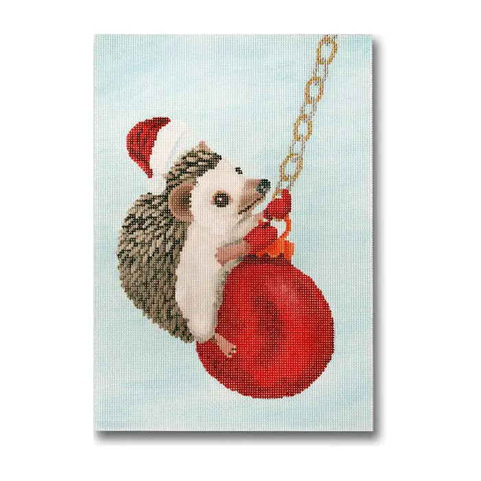 SC-PL83 - Hedgehog Swinging on Ornament