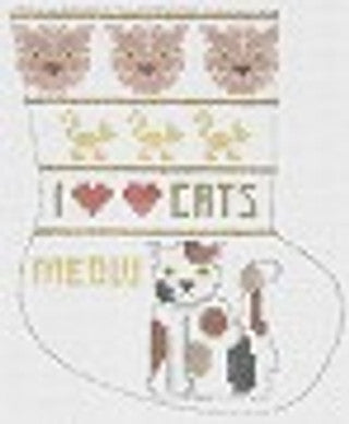 PT357CAT - Mini-Sock: I Love Cats