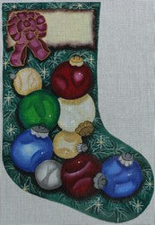 R04 - Ornaments on Tree Background Stocking