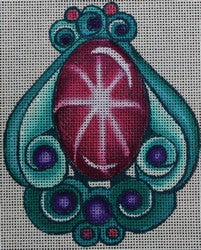 R66 - Pink, Aqua, and Purple Brooch