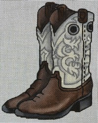 R1023  - Brown and White Boots