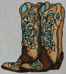 R1024  - Turquoise Inlay Boots