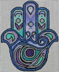 R1040  - Hamsa Purple Swirl