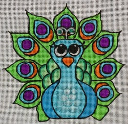 R1055 - Turquoise and Lime Peacock